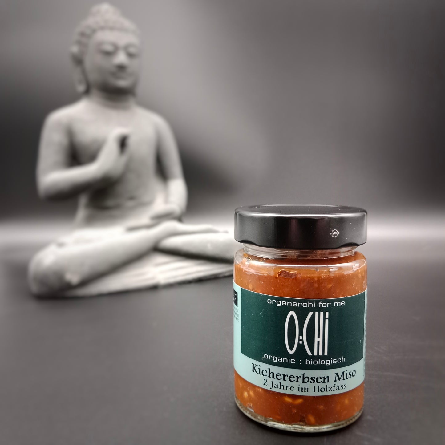 Bio Kichererbsen Miso 190g - mit Kichererbsen und Vollkornreis - 2 Jahre fermentiert, naturbelassen