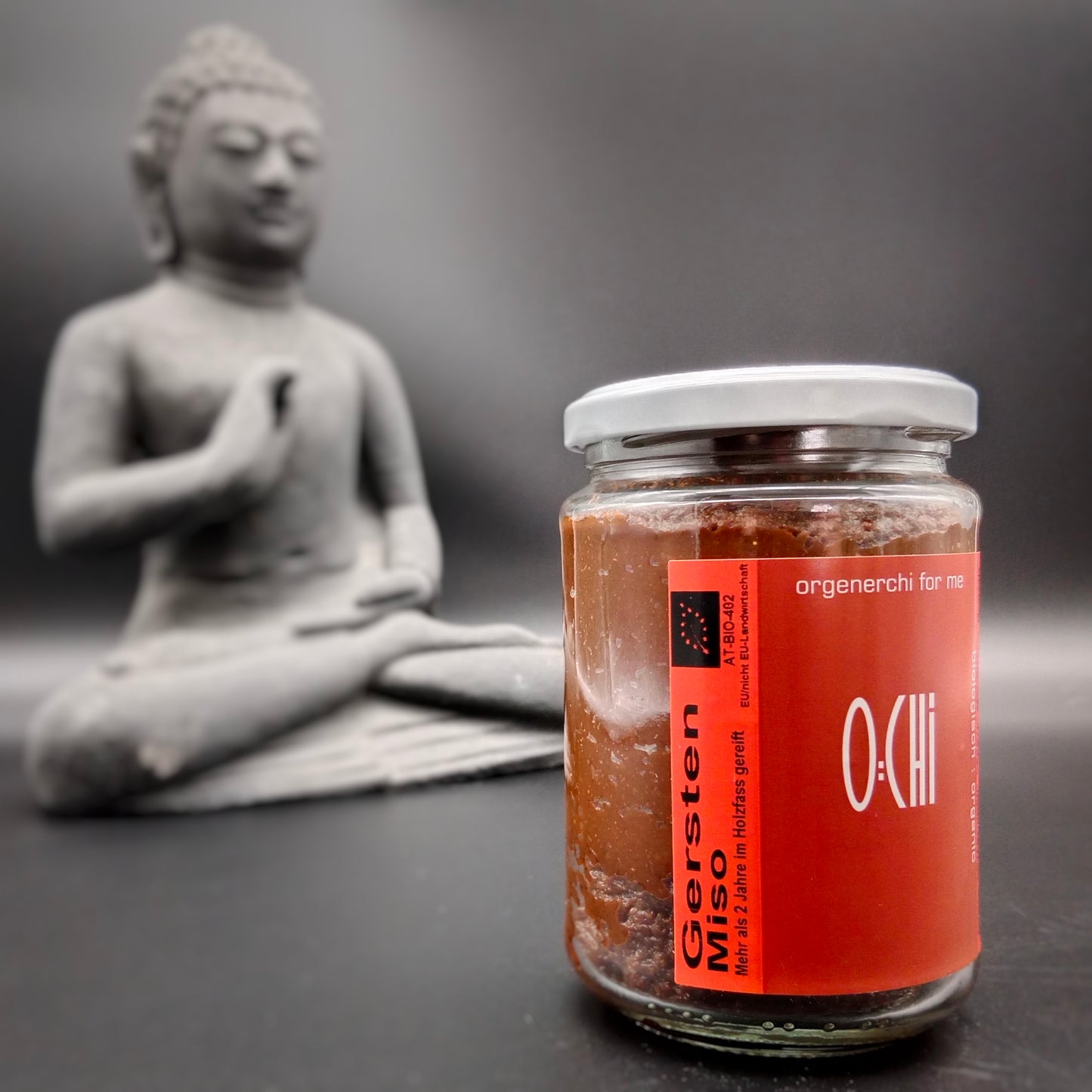 Bio Gersten Miso 380g - aus Sojabohnen und Gerste - 2 Jahre fermentiert, naturbelassen
