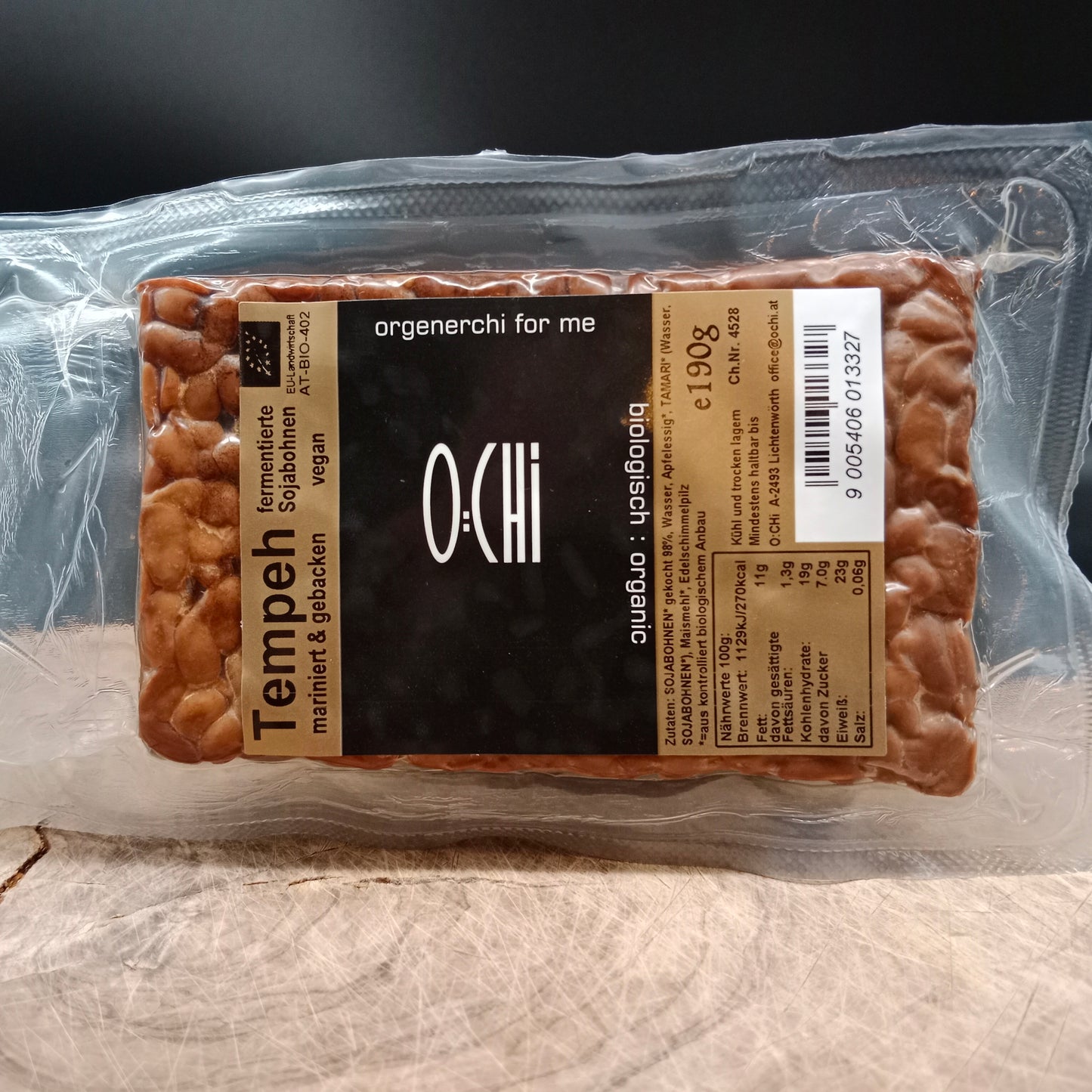 Organic Tempeh marinated & baked vacuum packed 190g