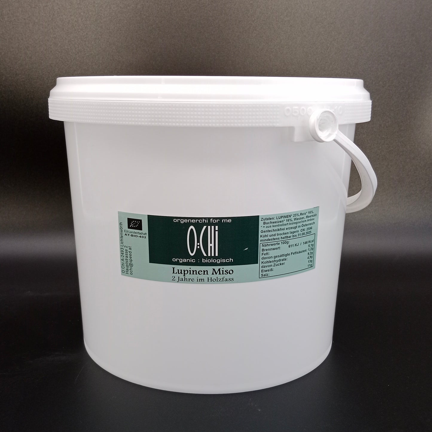 Organic Lupin Miso 5kg - with lupins and wholegrain rice - fermented for 2 years, natural